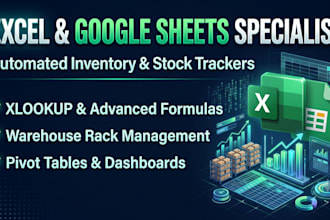 create excel and google sheets inventory trackers