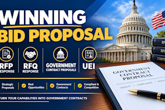 write winning bid proposal, rfp, rfq response government contract proposals uei