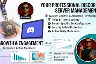 be your professional discord server manager and moderator