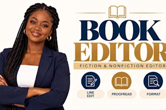 line edit, proofread, and format your fiction and non fiction book