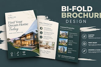 design a professional bifold brochure, business brochure, and company brochure