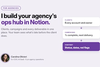 build a notion project management system for your agency