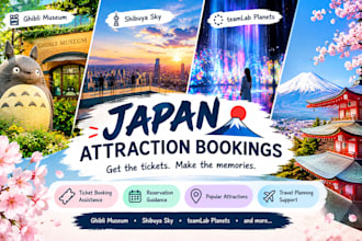 help you with ghibli musuem, shibuya sky tickets faster