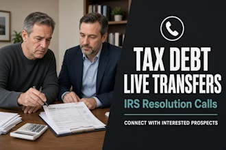 deliver tax debt live transfers, irs resolution calls, tax relief leads