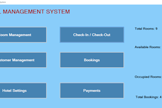develop a c hash hotel management system with sql server