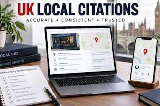 create 150 UK local citations for tradesmen and construction seo