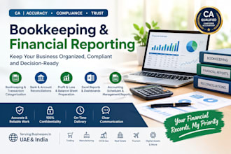 provide bookkeeping and financial reporting for uae and india businesses