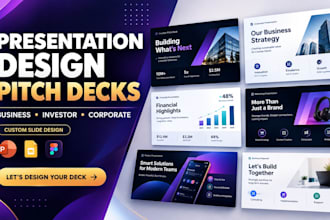 do investor pitch deck, redesign powerpoint presentation, google slides, canva