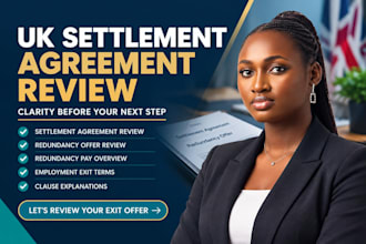 review your UK settlement agreement and redundancy offer