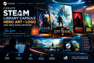 create steam library capsule hero steam art logo and indie game artwork