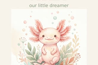 create personalized watercolor baby nursery wall art with any name