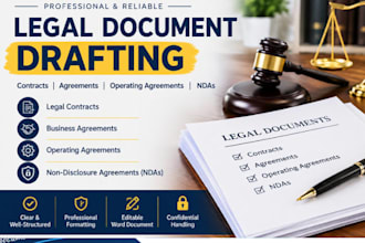 legal agreement contract document  operating service and nda draft