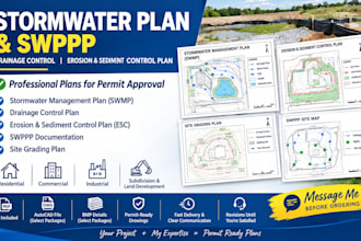 design stormwater plan, swppp drainage control, erosion, sediment control plan