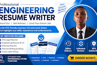 write professional engineering resumes and cvs