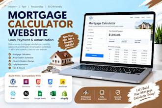 build a mortgage calculator website with loan payment and amortization