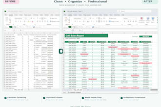 clean, organize, and format your spreadsheets