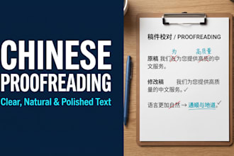 proofread and edit chinese text as a native speaker