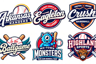 do professional baseball team jersey or sports club logo design for your