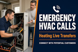 hvac live transfers, emergency heating calls, furnace repair leads, warm calls