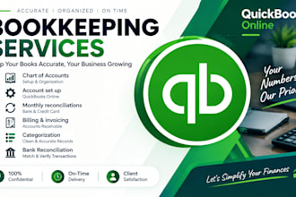 do quickbooks online bookkeeping, cleanup, setup and catchup