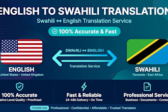 translate english to swahili,