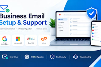 set up custom business email with your domain and fix email issues