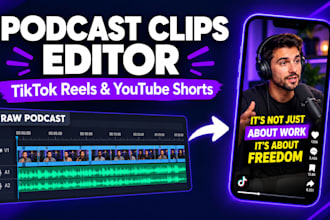 edit podcast clips for tiktok reels and youtube shorts