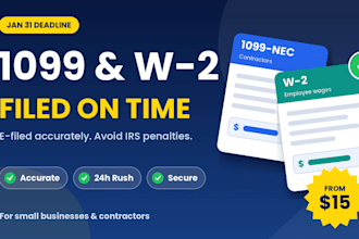 prepare and efile 1099 nec, 1099 misc and w2 forms