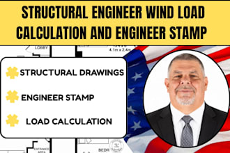 structural engineer wind load calculation and engineer stamp california illinois