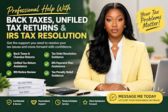 help with back taxes, unfiled tax returns, irs tax resolution, tax debt relief