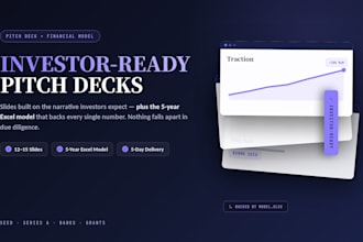 create an investor ready pitch deck and financial model for funding