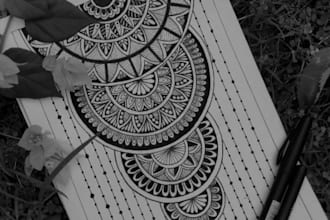 create intricate custom mandala art and illustrations