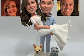 design personalized 3d bobblehead caricature, figurine and stl for printing