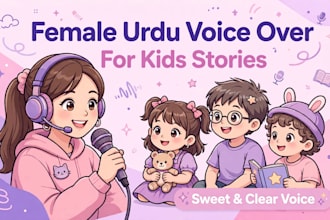 do female urdu voice over for youtube kids story and tiktok