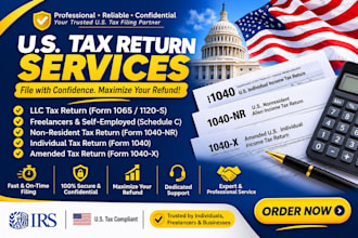 prepare US federal tax returns for freelancers expats,non residents 1040 1040nr