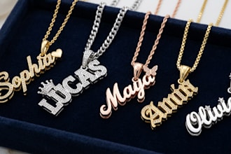 design personalized 3d name pendants and custom jewelry pieces