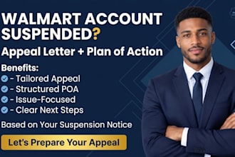 reinstate walmart suspension walmart appeal letter walmart plan of action 24 hrs