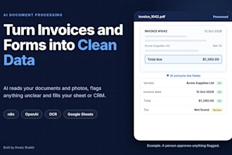 build ai document processing and invoice data extraction