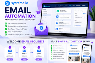 set up systeme io email automation and welcome email sequences