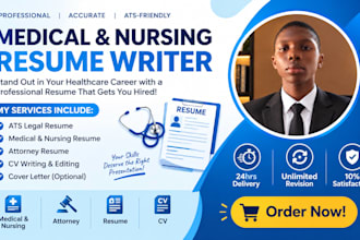 write professional medical and nursing resumes and cvs