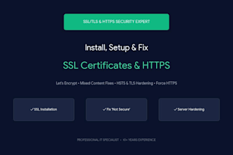 install setup or fix ssl certificate and https security