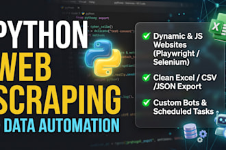build a custom python web scraper or automation bot