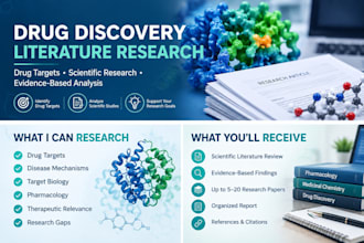 conduct drug discovery literature research and target identification