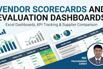 create vendor performance scorecards and supplier evaluation dashboards