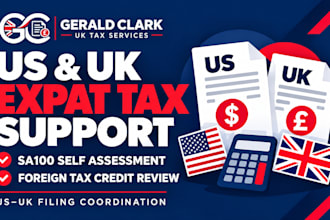 prepare USA UK tax filing sa100, foreign tax credit, and avoid double taxation