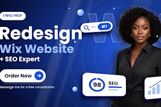 help redesign wix website,  design wix seo, wix website expert, design wix bug