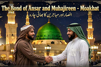 design viral islamic youtube thumbnails and luxury islamic logo