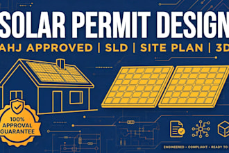 design solar permit with sld site plan and labels