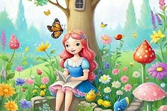 create children book illustrations using ai, picture book