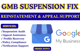 fix google business profile suspension, gmb reinstatement and appeal